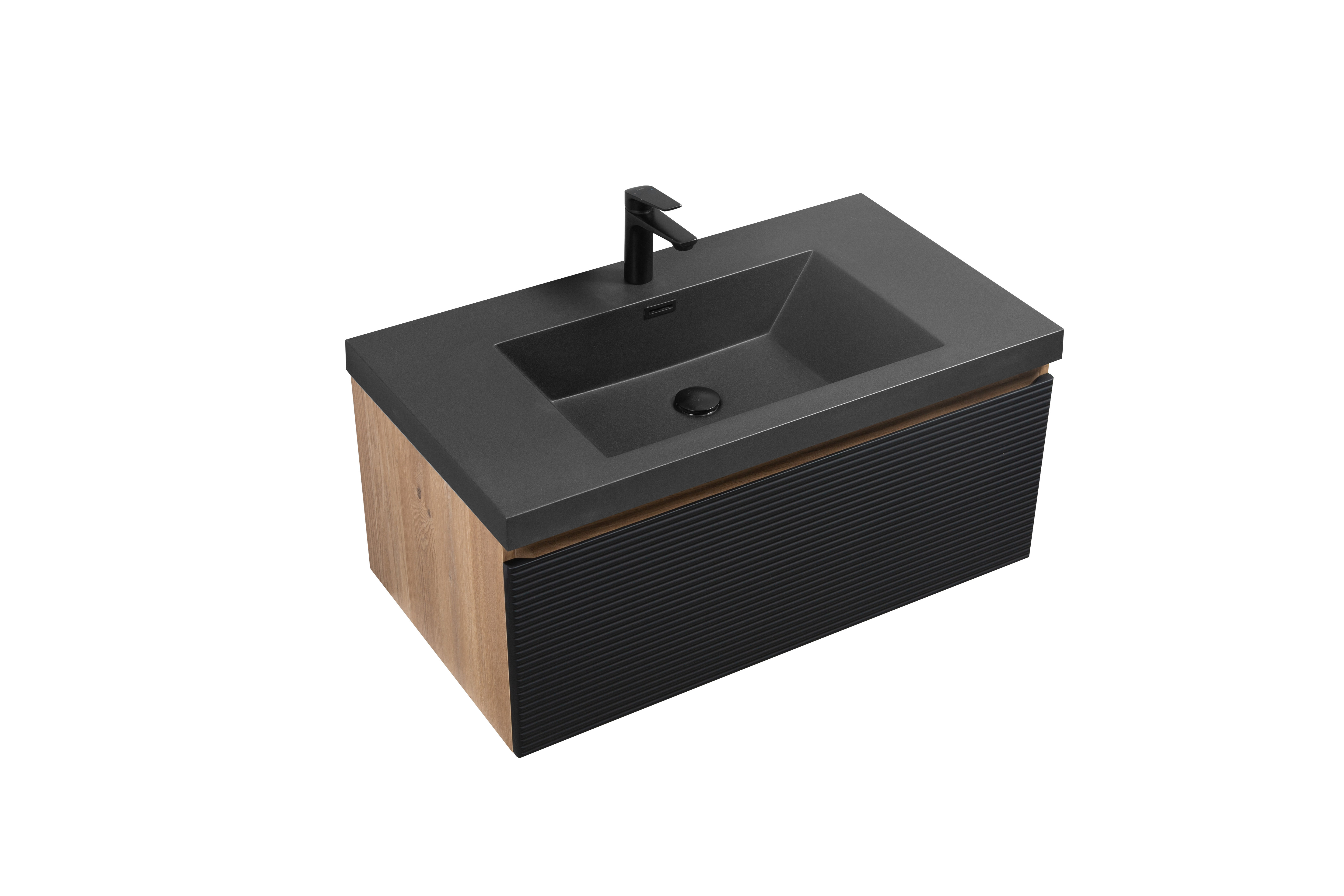 WoodBridge 353/8" W X 195/8" D Wall Mounted Floating Bathroom Vanity